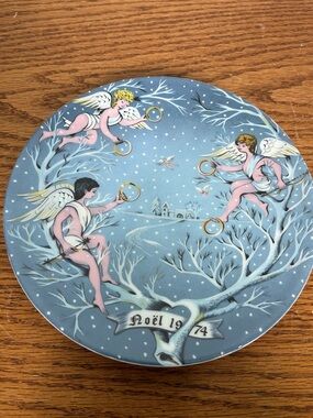 Haviland Limoges Collectible Vintage Plate 1974 Five Golden Rings